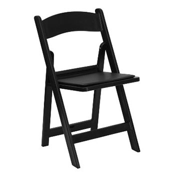Black Resin Padded Garden Chair