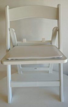 KIDS White Resin Padded Garden Chair